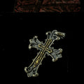 Yuuzo 925 japan Gothic Retro Two-Tone Cross Pendant Necklace • Vintage Engraved Punk Style Statement Jewelry for Men & Women