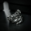 Yuuzo 925 Japan Artistic Skull Ring • Dark Vintage Sculptural Art Band for Men & Women