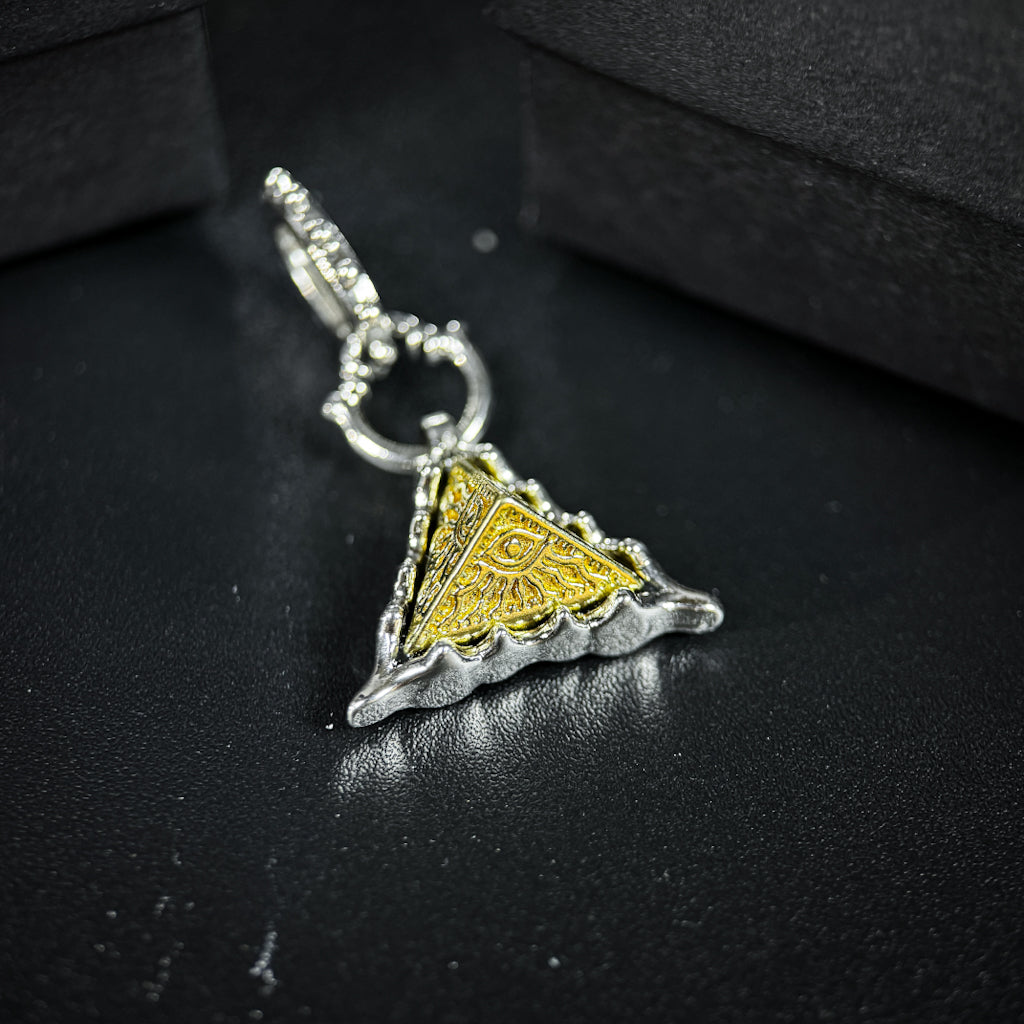 Yuuzo 925 Japan Artistic All-Seeing Eye Pendant • Dark Vintage Sculptural Eye Art Necklace Pendant for Men & Women