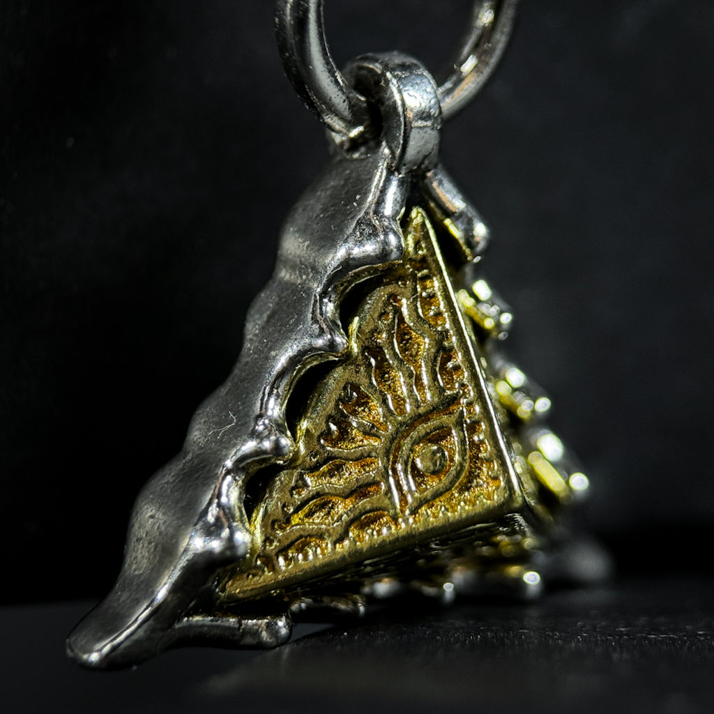 Yuuzo 925 Japan Artistic All-Seeing Eye Pendant • Dark Vintage Sculptural Eye Art Necklace Pendant for Men & Women