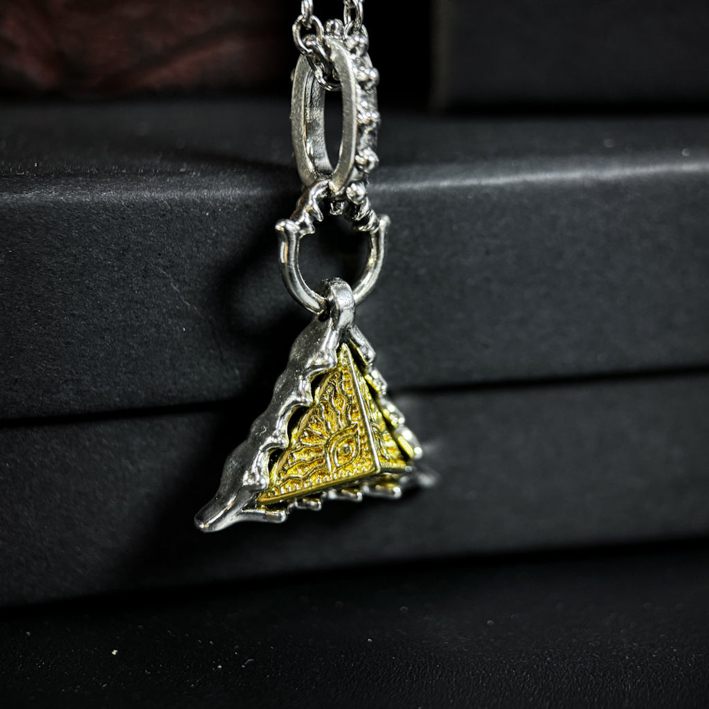 Yuuzo 925 Japan Artistic All-Seeing Eye Pendant • Dark Vintage Sculptural Eye Art Necklace Pendant for Men & Women