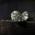 Yuuzo 925 Japan Nordic Hexagram Star Ring • Vintage Engraved Statement Open Band with Arctic Star Symbol for Men & Women