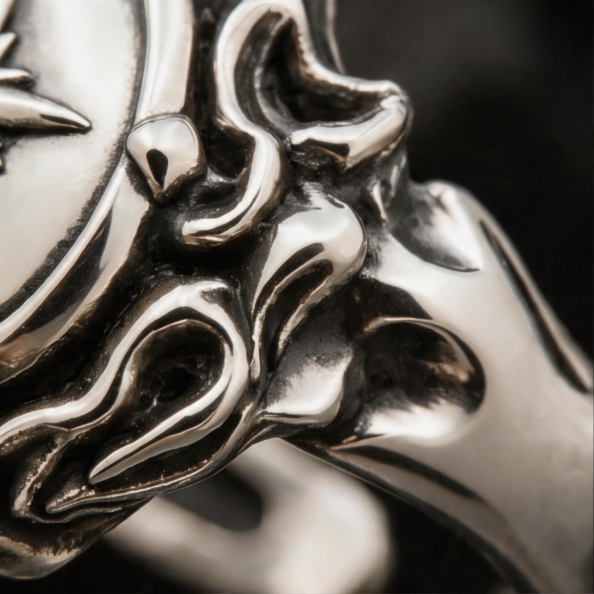 Yuuzo 925 Japan Cross Signet Ring • Vintage Gothic Engraved Adjustable Ring, Dark Aesthetic Statement Jewelry for Unisex
