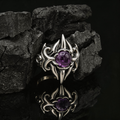 Yuuzo Purple Stone Gothic 925 Sterling Silver Ring