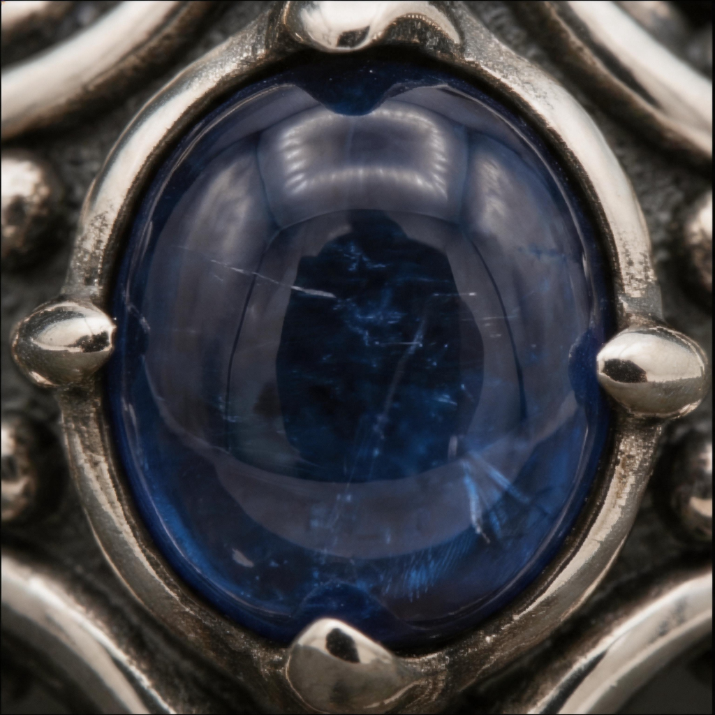 Yuuzo Dark Fantasy Blue Gem Ring, Gothic Punk Jewelry for Women Men, Y2K Alternative Fashion Ring, Adjustable Streetwear Accessories, Cool Goth Style Gift