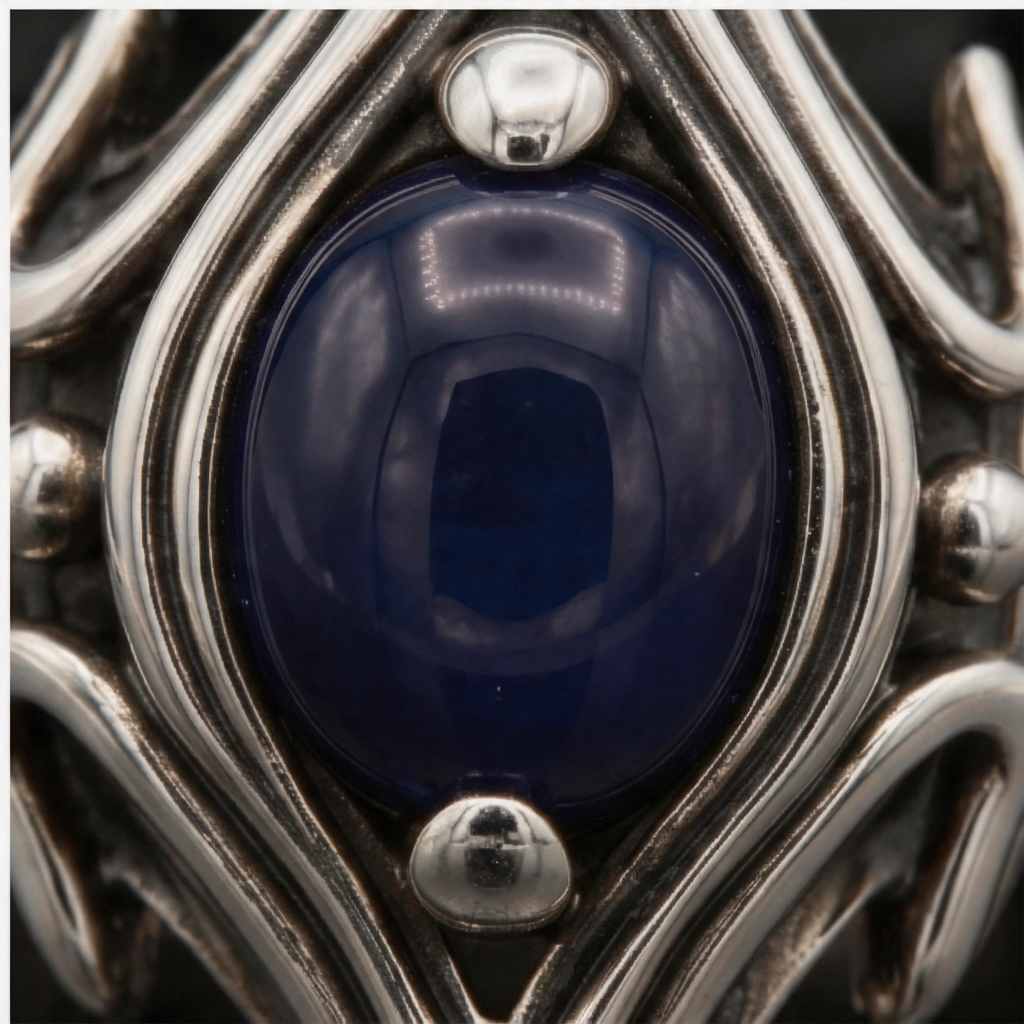 Yuuzo 925 Japan Dark Fantasy Blue Eye Ring, Gothic Punk Jewelry for Women Men, Adjustable Witchcore Ring, Vintage Y2K Streetwear Accessories, Alternative Fashion Gift