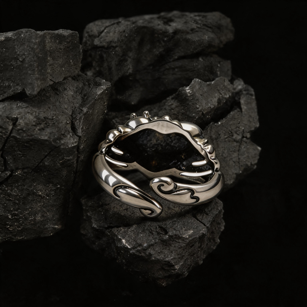 Yuuzo Red Gem Gothic Ring for Women, Vintage Snake Punk Jewelry, Dark Fantasy Adjustable Ring, Y2K Goth Aesthetic Accessories, Alternative Fashion Statement Ring